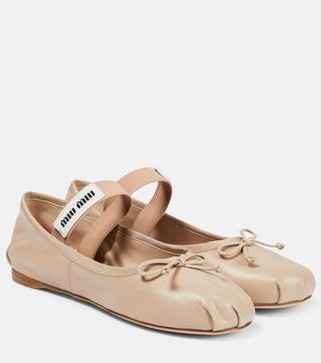 Ballerinas aus Leder | Mytheresa (DACH)