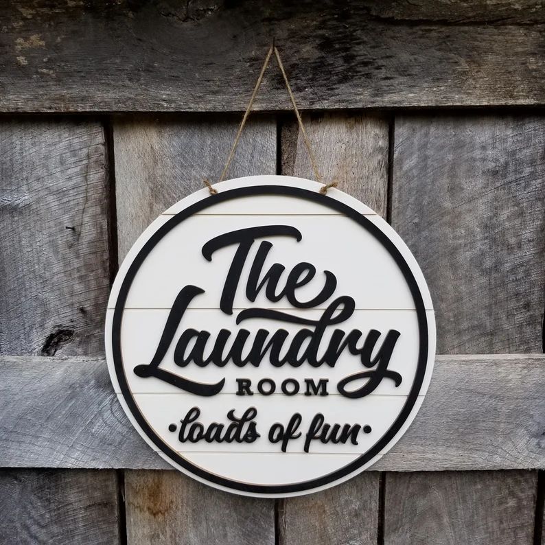 Laundry Room Wall Hanging - Shiplap Door Hanger - Farmhouse Decor - The Laundry Room Sign | Etsy (US)