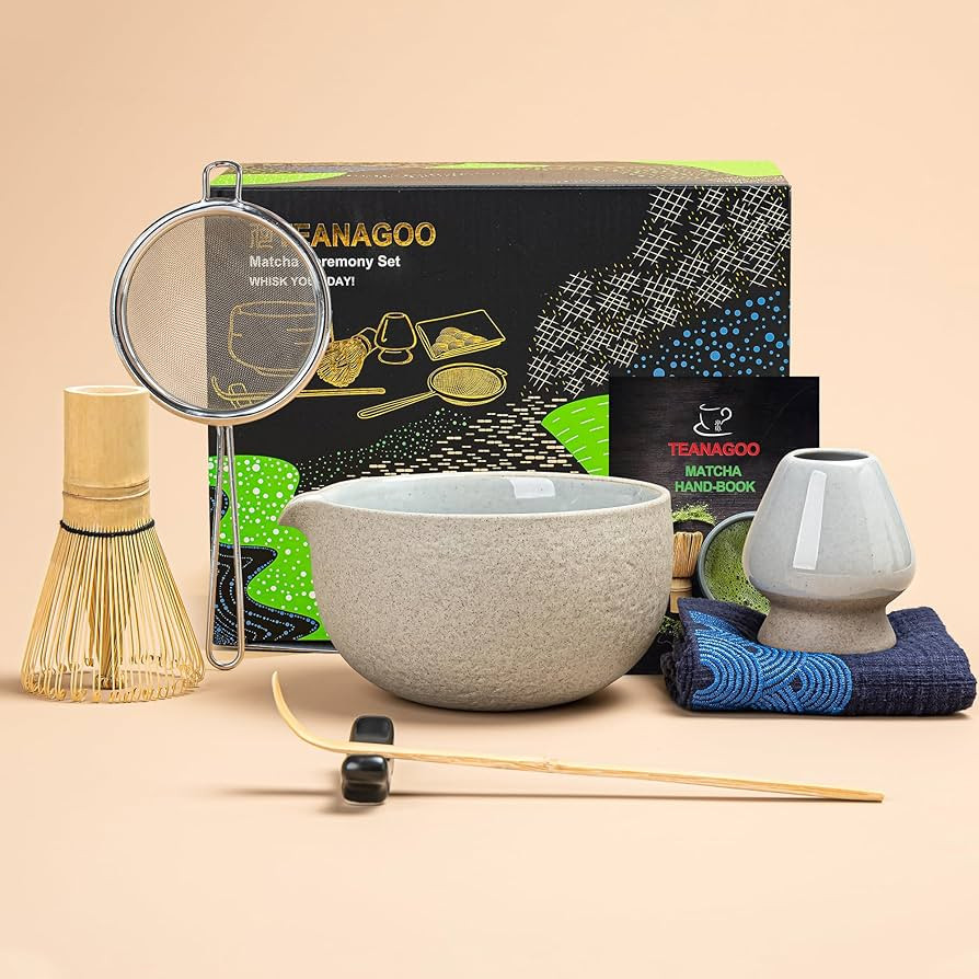 TEANAGOO Matcha Whisk Set,7 Pcs Matcha Set,Matcha Kit for Ceremony,Matcha Tea Set for Making Brea... | Amazon (US)