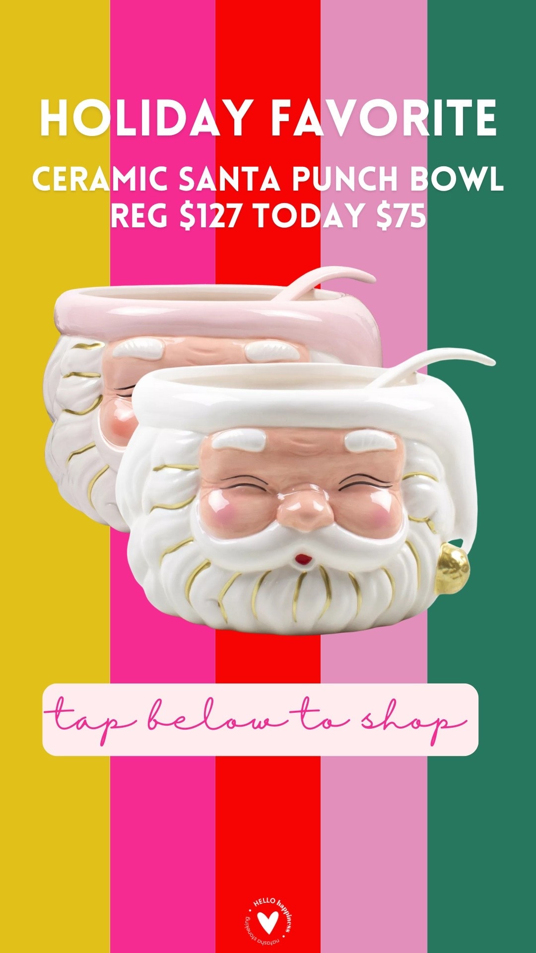 the cutest holiday holiday punch bowl!! 

#LTKFindsUnder100 #LTKHome #LTKHoliday