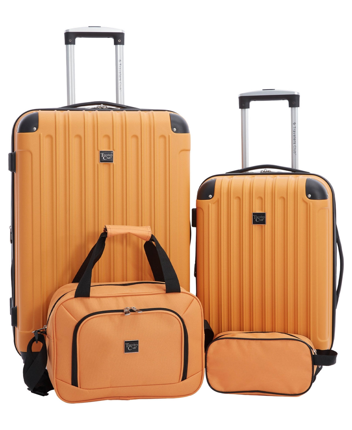 Travelers Club Midtown 4-Pc. Hardside Luggage Set - Butterscotch | Macy's