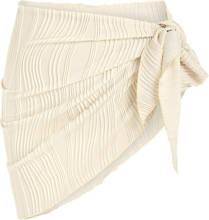 ZAFUL Women's Sarong Coverups Beach Wrap Sheer Bikini Wraps Chiffon Cover Ups for Swimwear | Amazon (US)