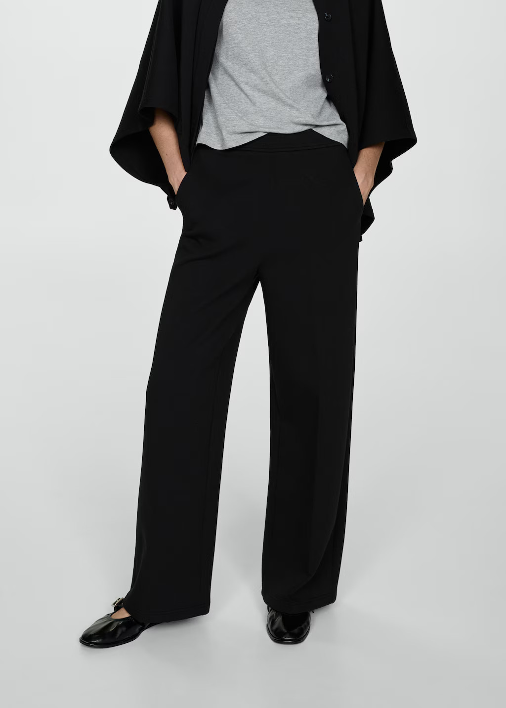 Flowy straight-fit trousers | Mango Canada