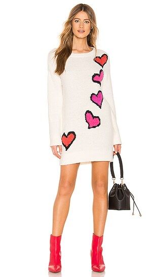 Lovers + Friends Heart Stopper Sweater in Ivory & Red | Revolve Clothing (Global)