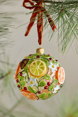 Citrus Slice Glass Globe Ornament | Anthropologie (US)