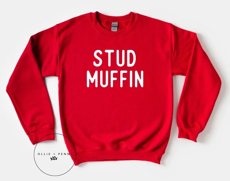 Stud Muffin Sweatshirt  Valentines Sweatshirt for Kids | Etsy | Etsy (US)