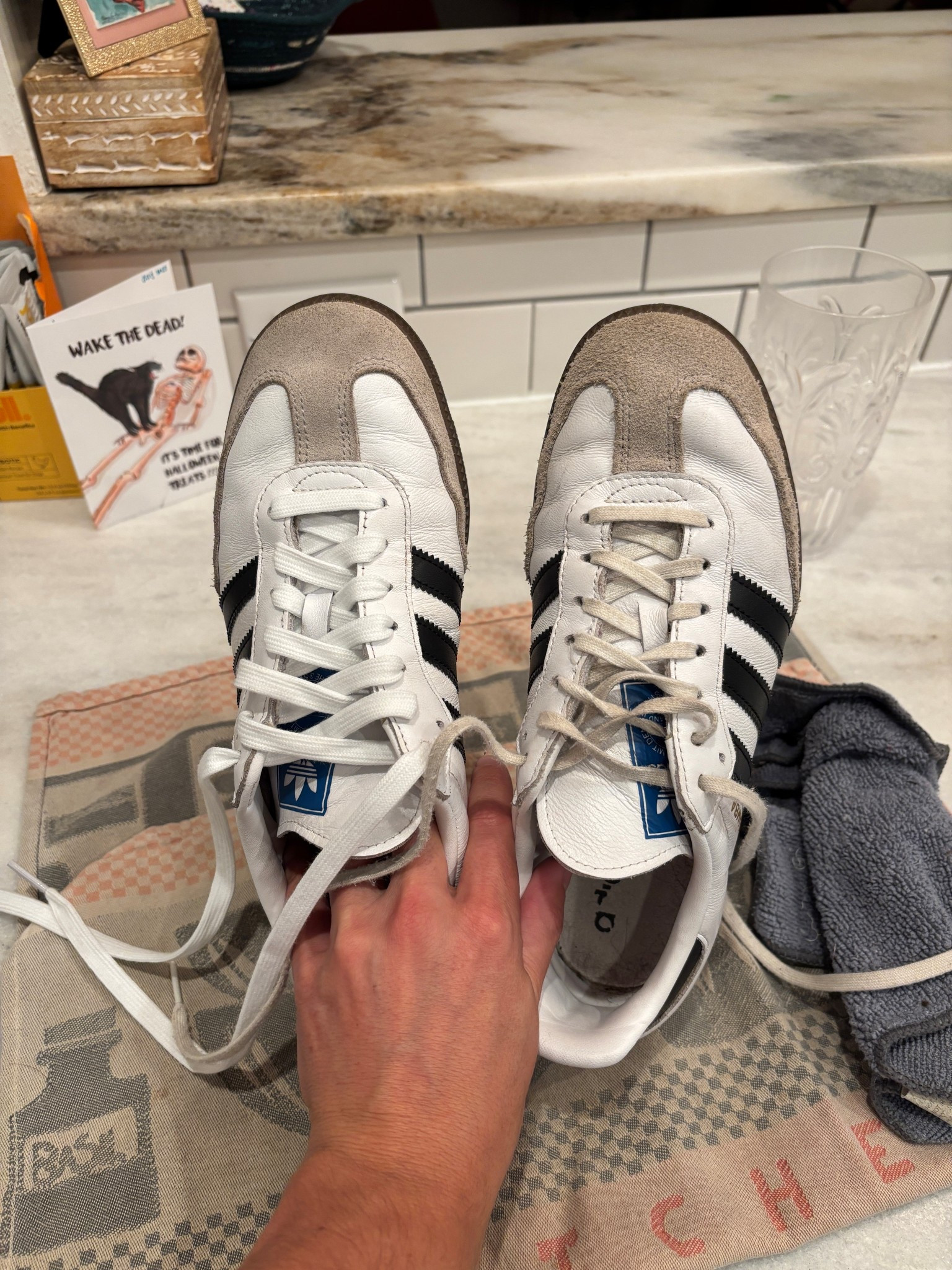 Samba freshen up with new laces and a little wipe down with Dawn and a microfiber towel. Good as new! Actually better… because they’re all broken in! 

#LTKShoeCrush