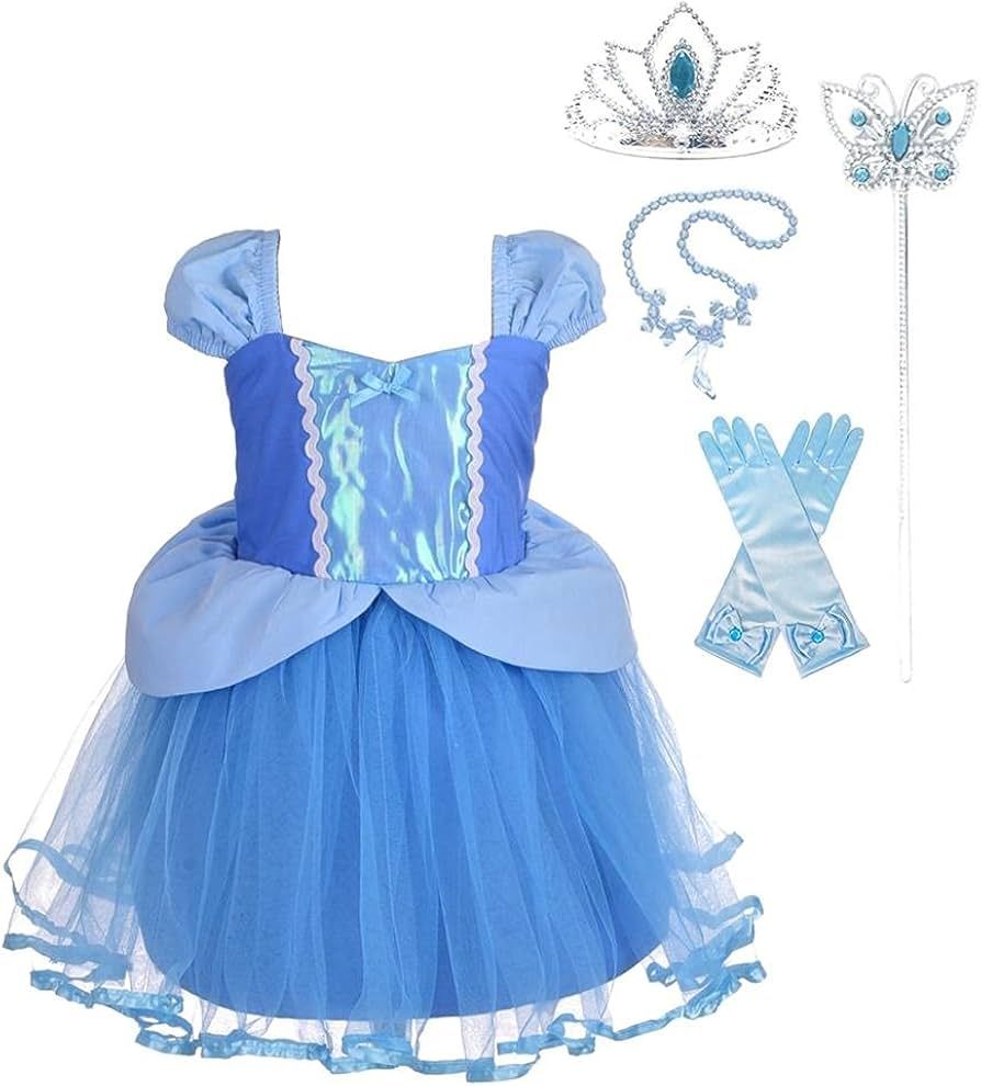 Dressy Daisy Princess Costumes Birthday Fancy Halloween Xmas Party Dresses Up for Toddler Girls w... | Amazon (US)