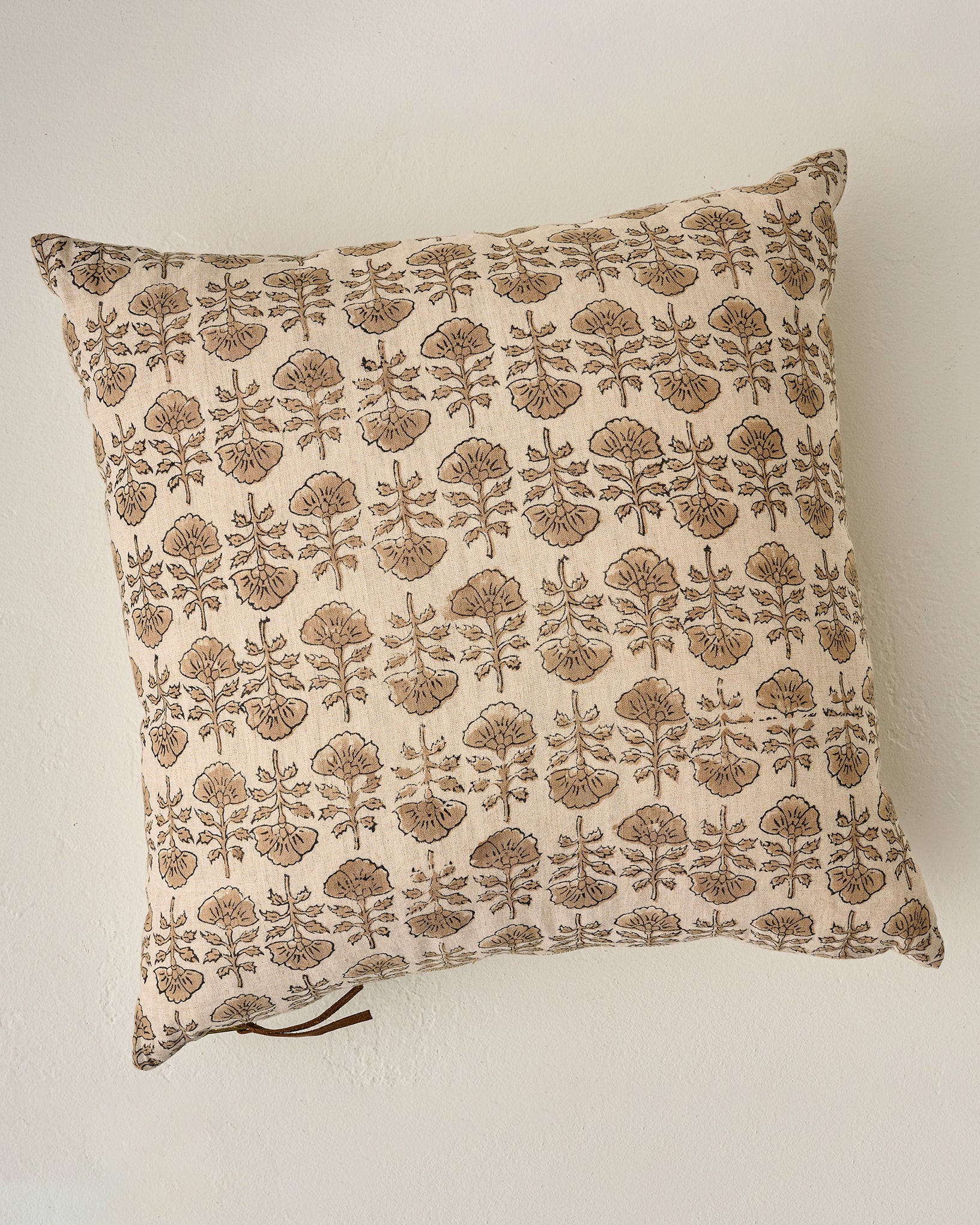 Flora Natural Printed Pillow | Magnolia