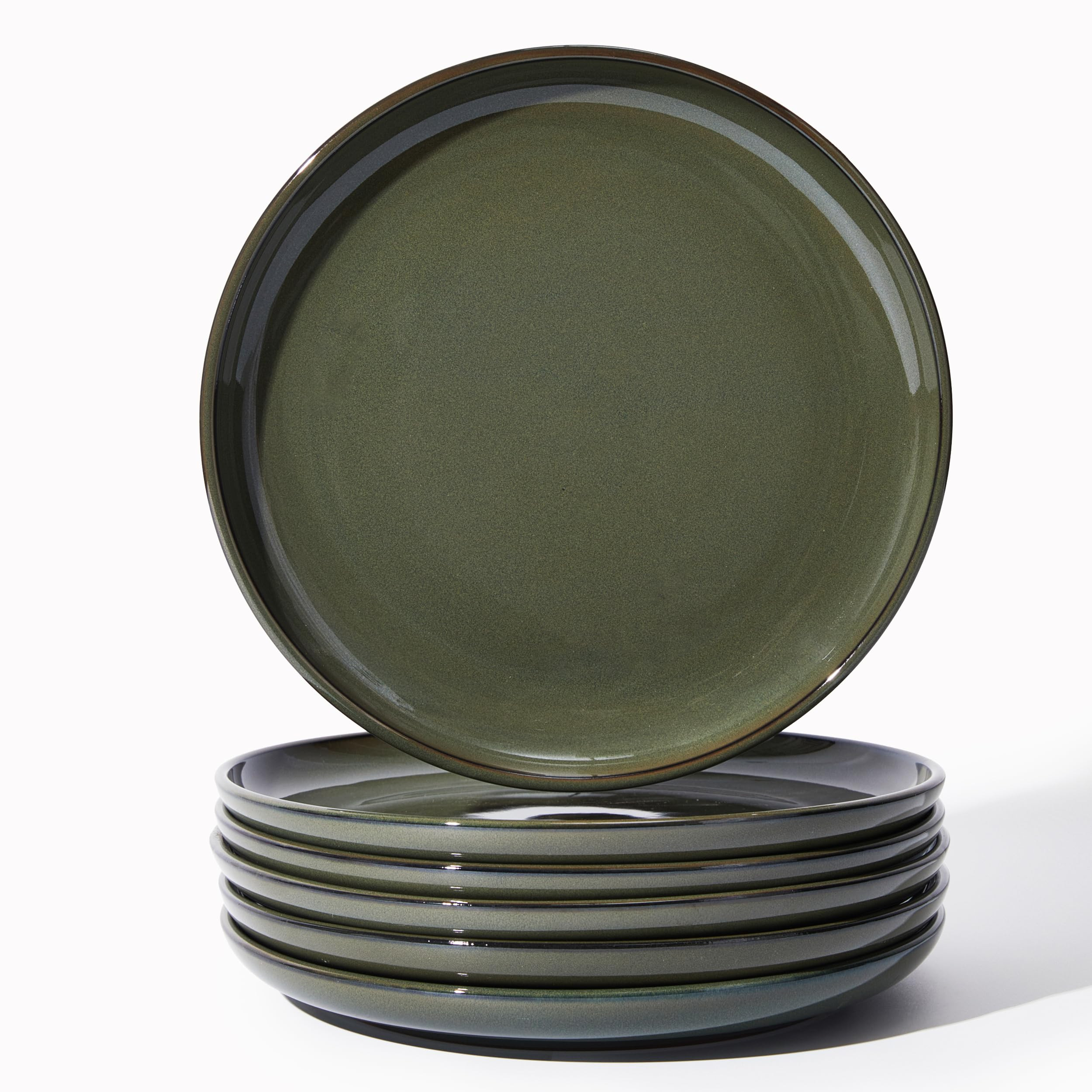 Ceramic Plate Set 10 Inch, Terracotta Dinner Plates of 6, Microwave Safe Plate, Large Serving Pla... | Amazon (US)