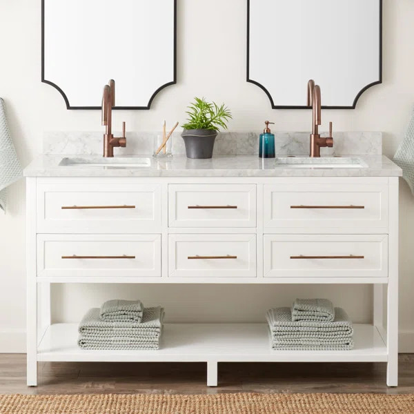 Robertson 60" Double Bathroom Vanity Set | Wayfair Professional