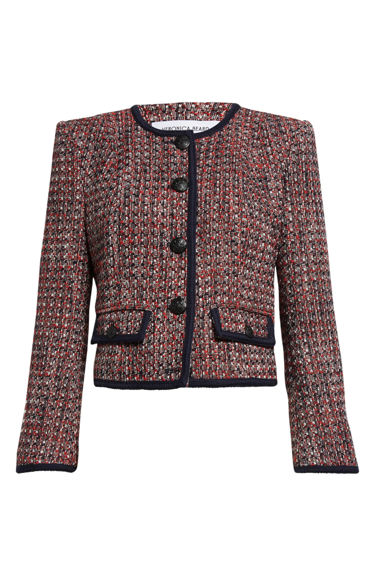 Veronica Beard Ceres Metallic Cotton Blend Tweed Jacket | Nordstrom | Nordstrom