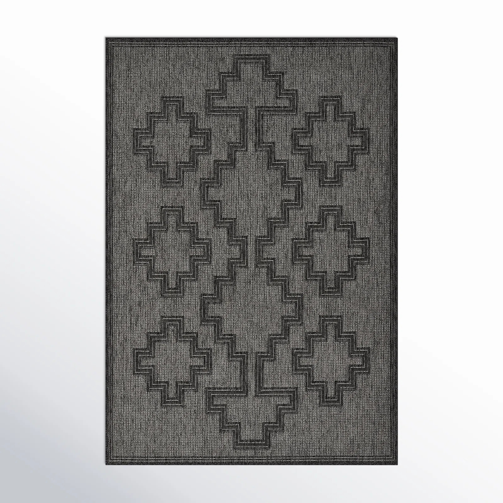 AllModern Ava Moroccan Charcoal Indoor / Outdoor Area Rug & Reviews | Wayfair | Wayfair North America