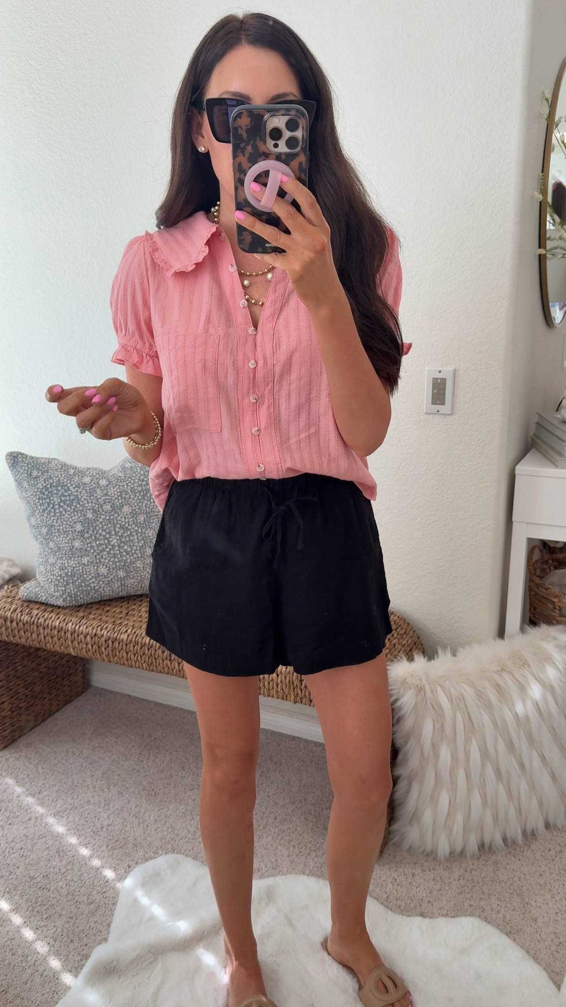 Small Amazon blouse that looks IDENTICAL to anthro top!
Small linen shorts that are 50% off!!

#LTKmomlife #LTKSaleAlert #LTKSeasonal