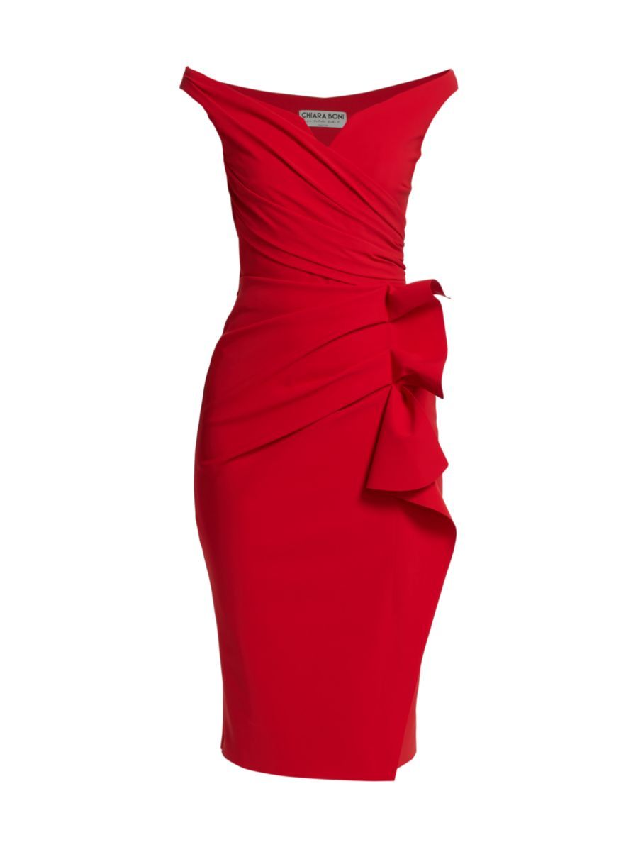 Chiara Boni La Petite Robe Lucreria Off-The-Shoulder Cocktail Dress | Saks Fifth Avenue