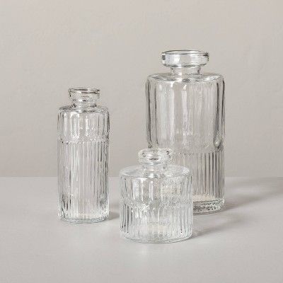 Ribbed Clear Glass Bud Vase - Hearth & Hand™ with Magnolia | Target