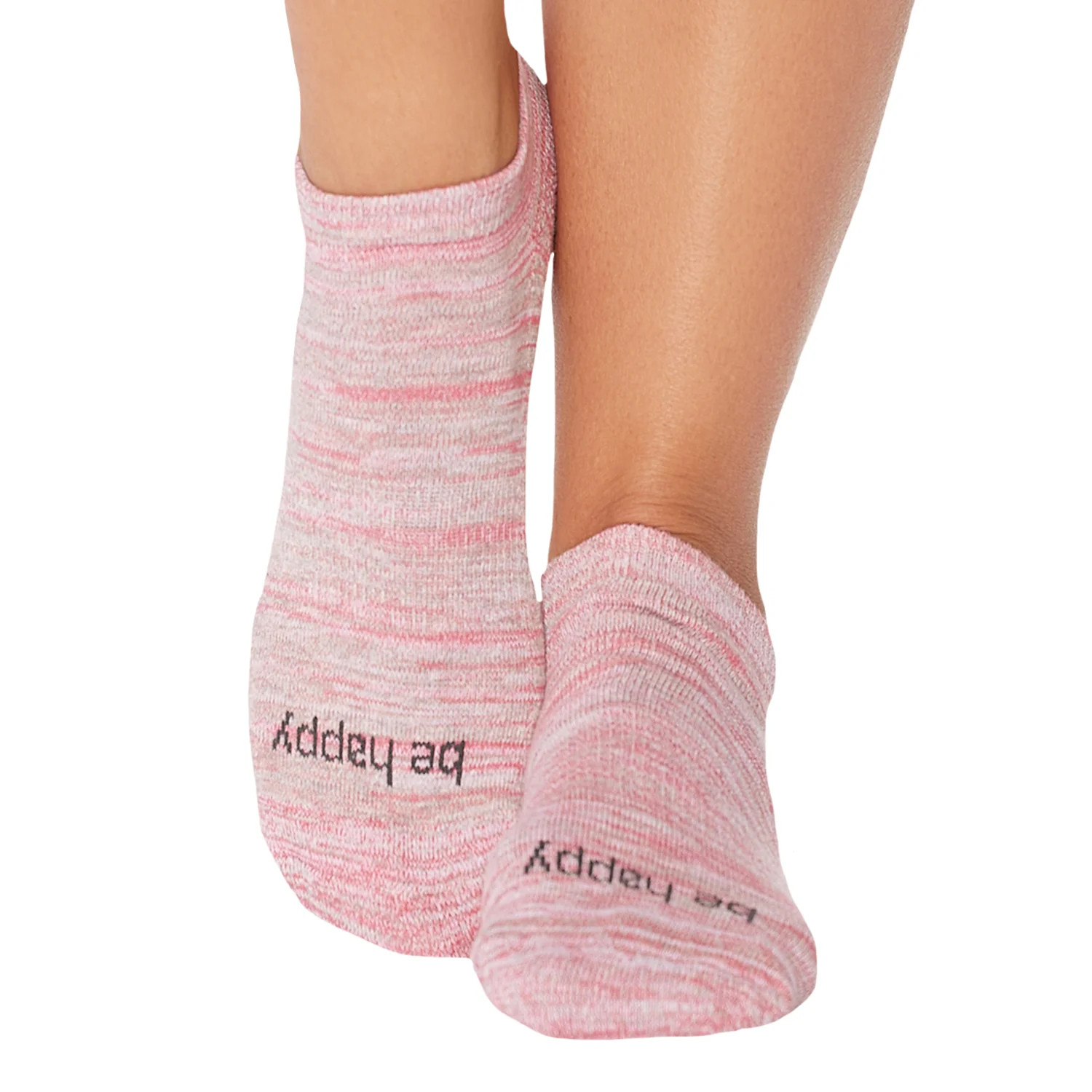 Be Happy Marbled Grip Socks (Blush) | Sticky Be Socks