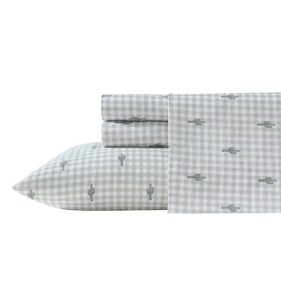 Wrangler King Sheet Set Cactus Gingham Green | Target