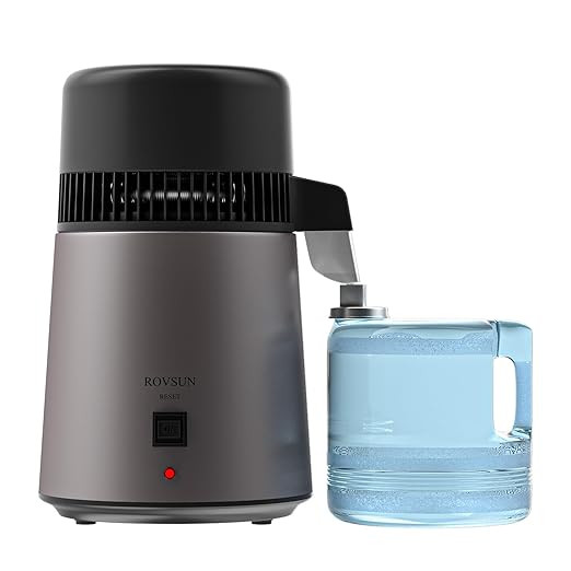 ROVSUN 1.1 Gallon/4L Water Distiller for Home Countertop, Stainless Steel Interior & BPA-Free Con... | Amazon (US)
