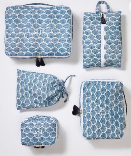 Mark and Graham 5 PIECE BLOCK PRINT PACKING CUBE SET

Our favorite travel organization essential, now in exclusive patterns made with the time-honored tradition of Indian block printing. Designed to help you maximize space and keep organized, these cotton packing cubes will keep your clothes neat and compressed so you can fit more into every trip. This set includes three packing cube sizes, one fabric bag for shoes and one for laundry. Add an embroidered monogram for a personal touch.

#LTKItBag #LTKStyleTip #LTKTravel