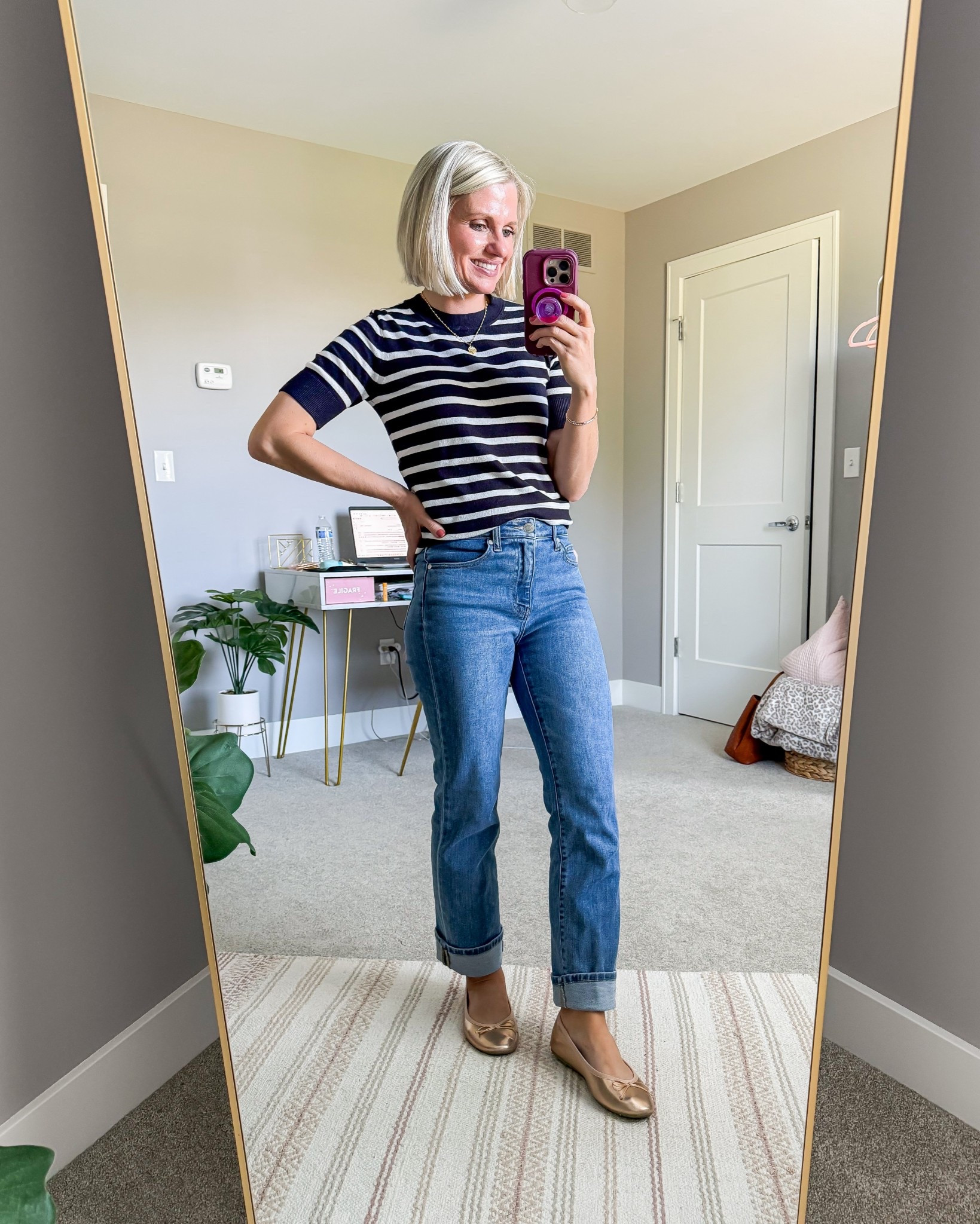 What I wore this week! 
Top- xs
Jeans- 25

#LTKOver40 #LTKStyleTip #LTKPetite