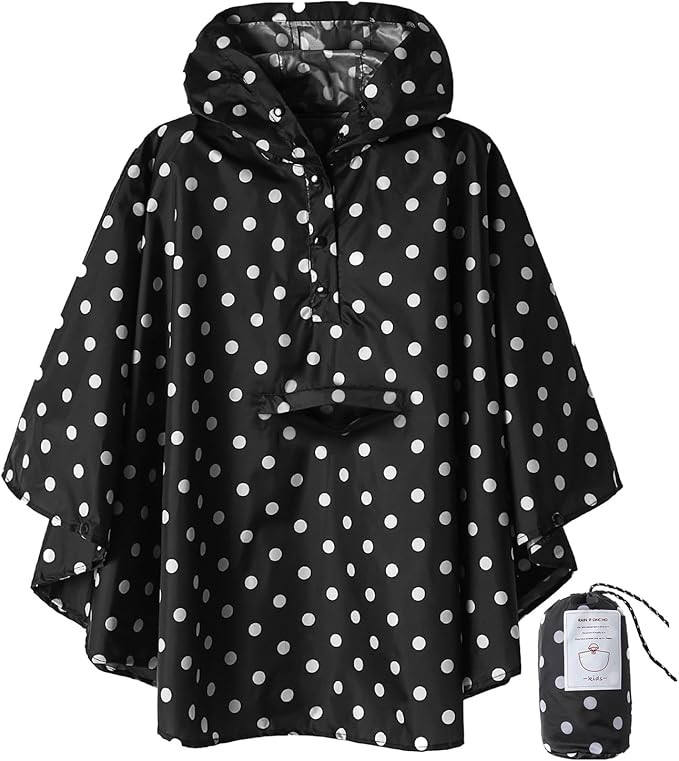SaphiRose Lightweight Kids Rain Poncho Jacket Waterproof Outwear Rain Coat | Amazon (US)