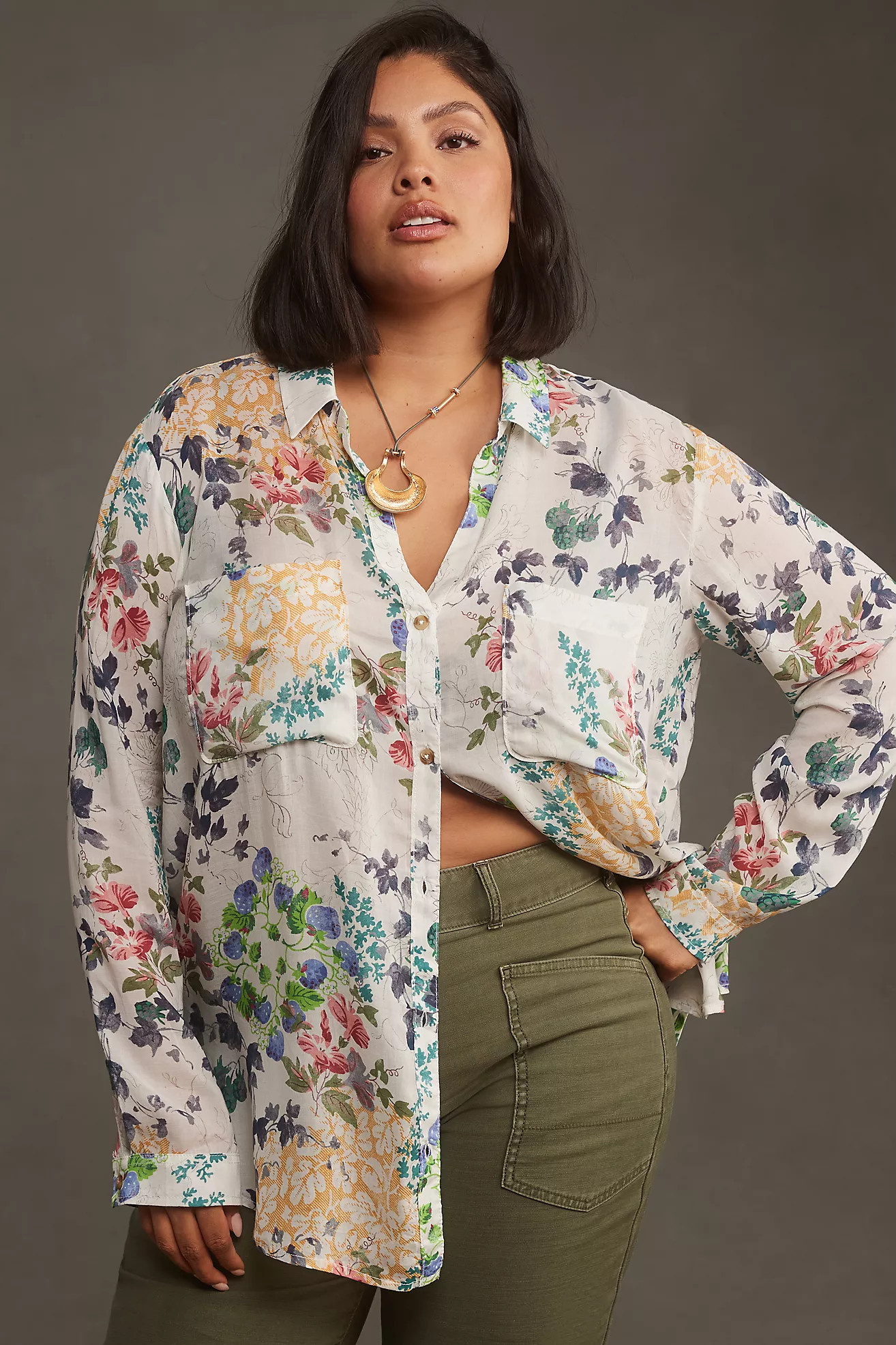 The Romy Relaxed Buttondown Shirt by Pilcro | Anthropologie (US)