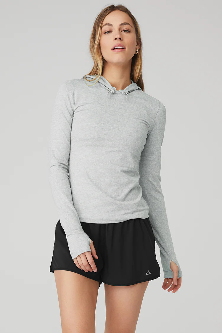 Alosoft Hooded Runner Long Sleeve | Alo Yoga (US)