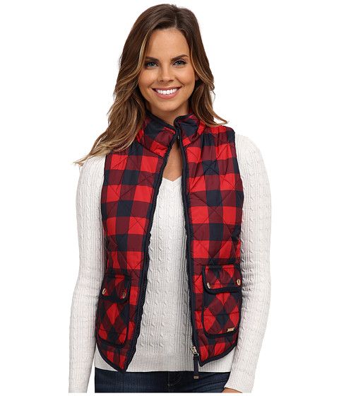 U.S. POLO ASSN. - Buffalo Plaid Diamond Quilt Puffer Vest (Buffalo Plaid) Women's Vest | 6pm