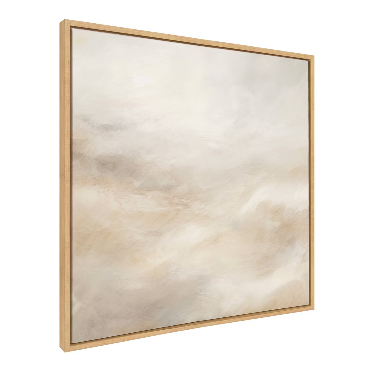 Kate & Laurel All Things Decor 30"x30" Tonal Abstract White Beige Framed Canvas by The Creative B... | Target