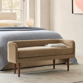 Celine Bench - Wood Legs | West Elm (US)