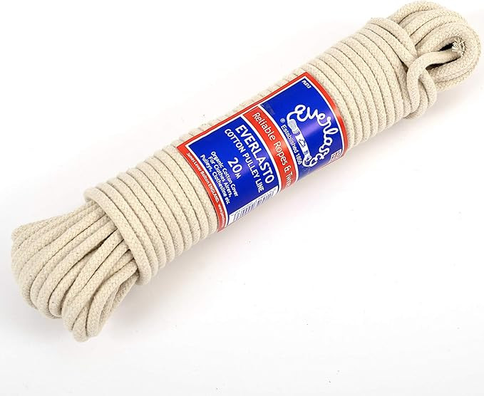 EVERLASTO Natural Cotton Pulley LINE - 5.5MM X 20M | Amazon (UK)