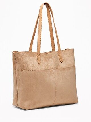 Old Navy Womens Sueded East-West Tote For Women Caramel Size One Size | Old Navy US