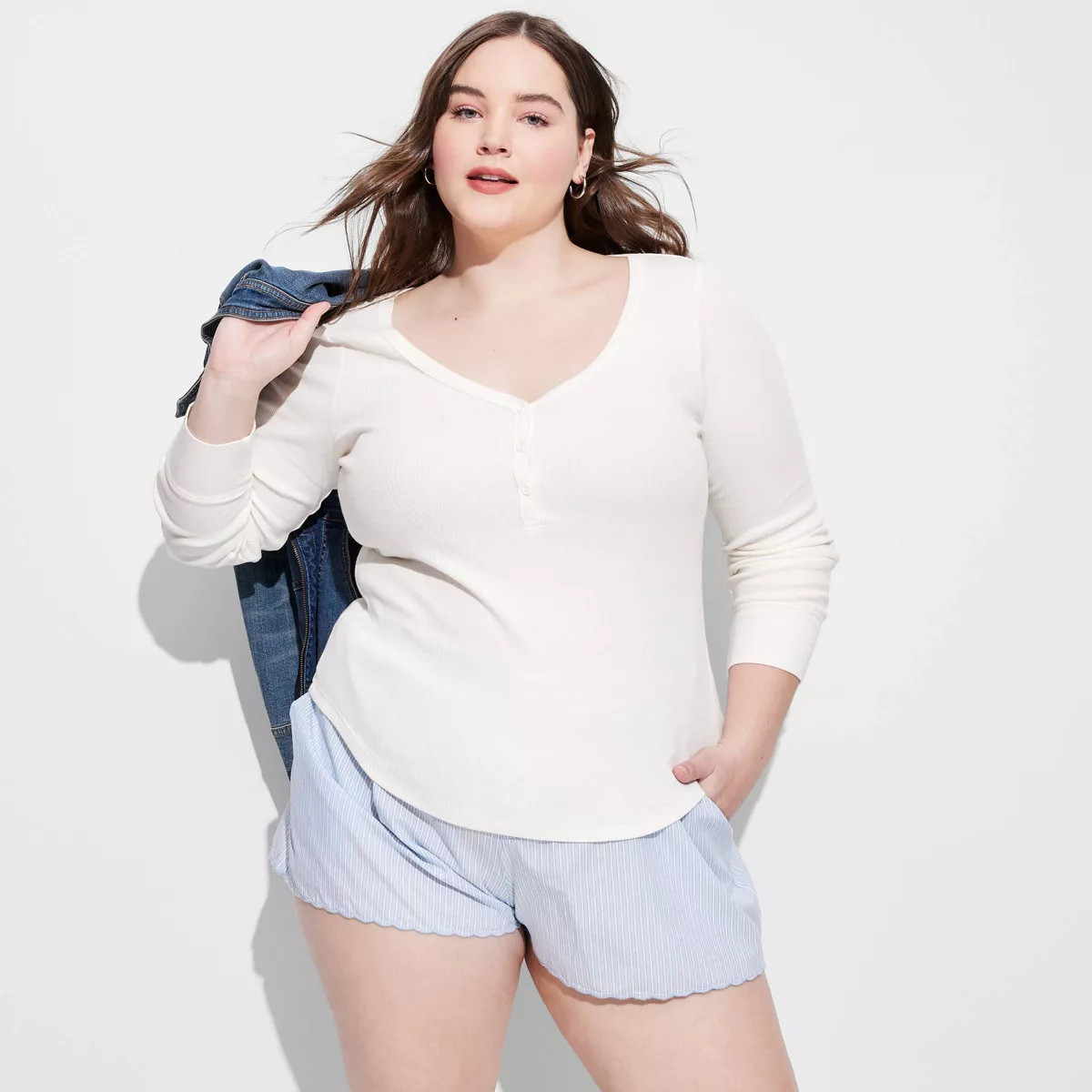 Women's Long Sleeve Henley T-Shirt - Wild Fable™ | Target