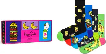 Happy Socks Assorted 4-Pack Yummy Yummy Crew Socks Gift Set | Nordstrom | Nordstrom