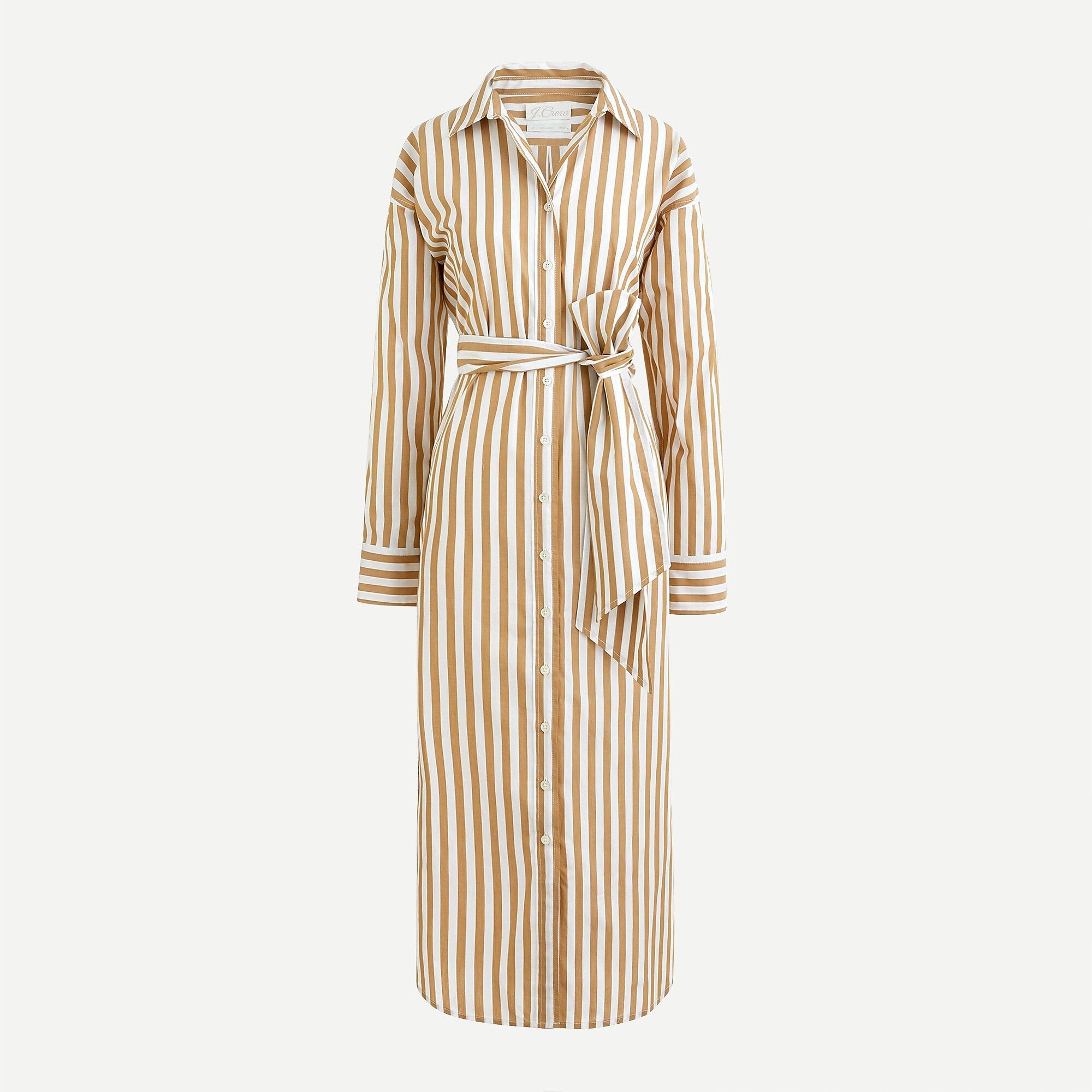 Relaxed-fit crisp cotton poplin shirtdress in stripe | J.Crew US