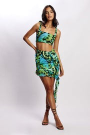 Becka Side Twist Chiffon Top - Butterfly Print | MESHKI US