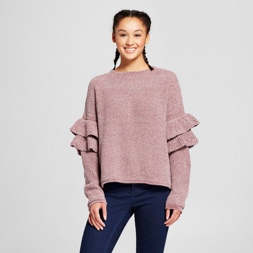 Women's Chenille Ruffle Sleeve Pullover - Mossimo Supply Co.™ | Target
