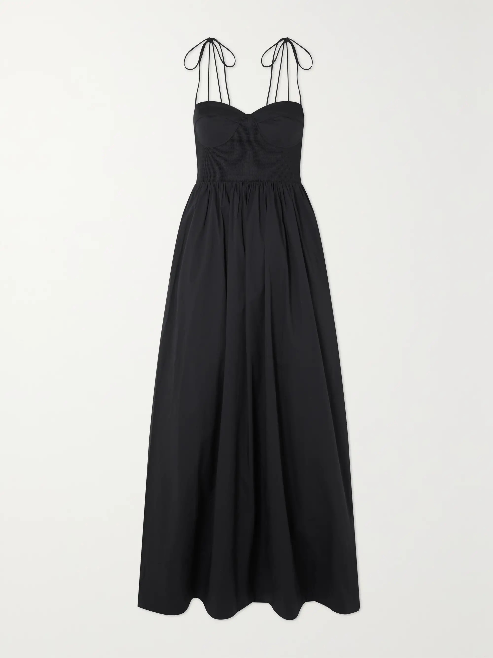 Landry shirred cotton-blend poplin maxi dress | NET-A-PORTER (UK & EU)