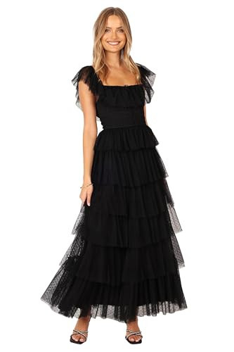 Petal & Pup Women's Belle Maxi Dress, Black | Amazon (US)