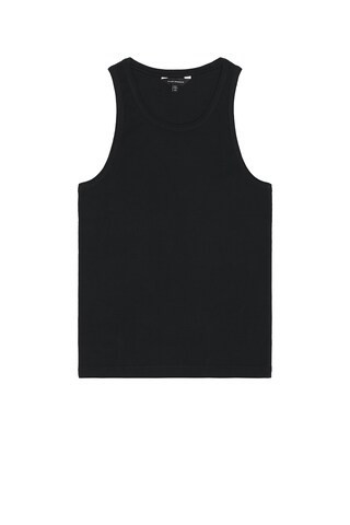 Club Monaco Ribbed Tank Top in Black | FWRD 