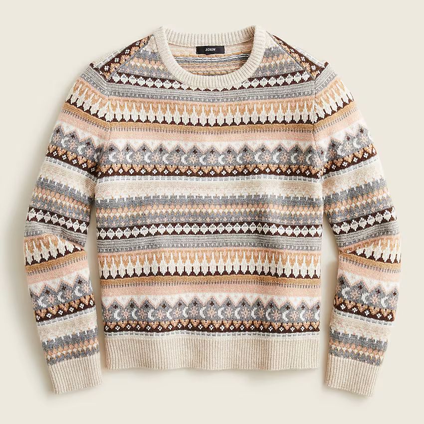 Fair Isle cropped crewneck sweater | J.Crew US