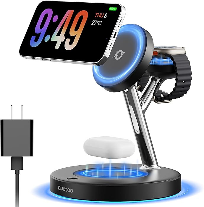 3 in 1 MagSafe Wireless Charger Stand for iPhone Apple Watch AirPods | Amazon (US)