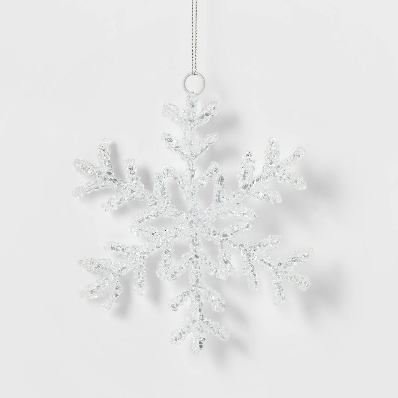 Acrylic Snowflake Christmas Tree Ornament Clear - Wondershop&#8482; | Target