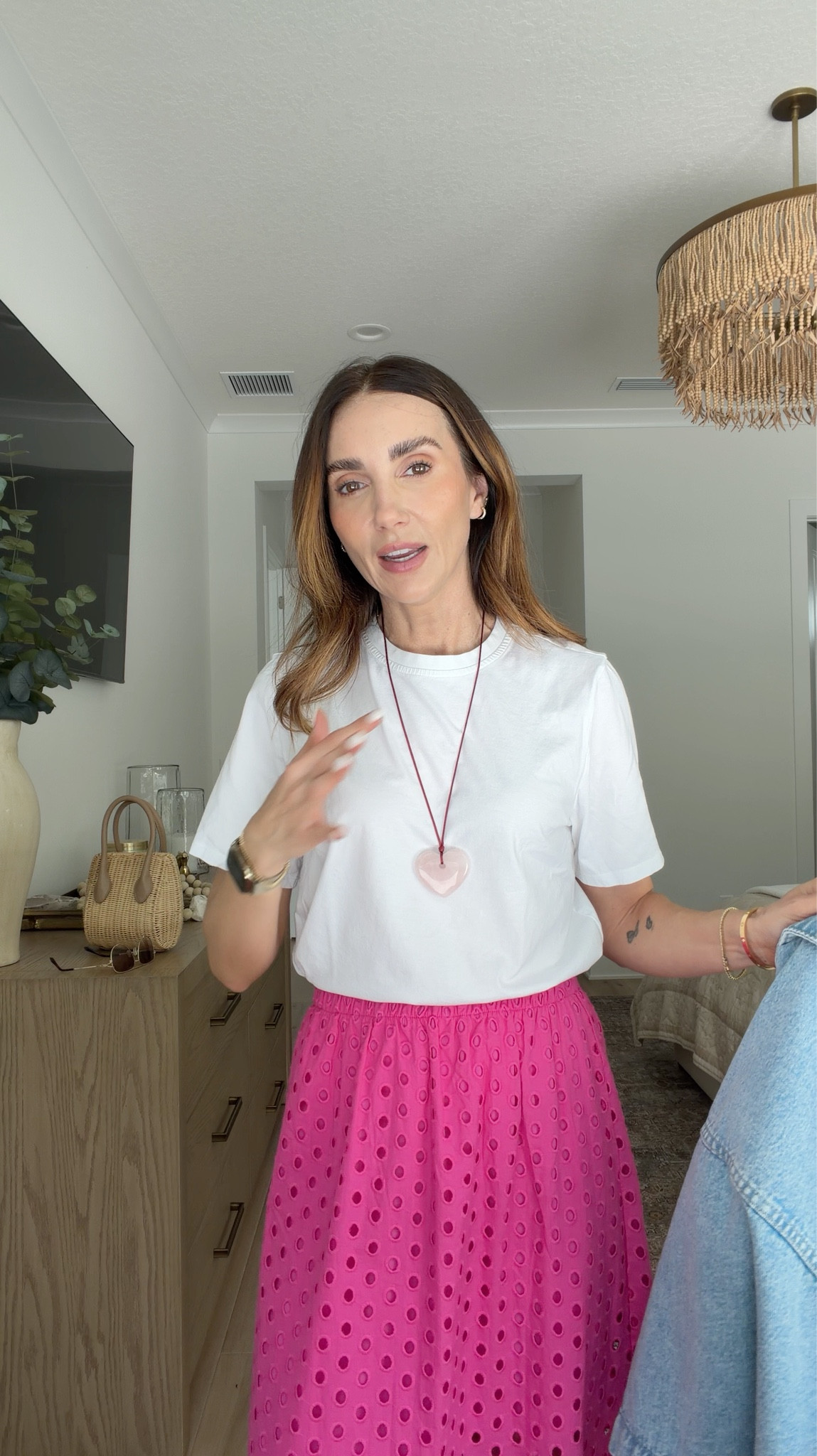 Skirt s, jacket s, t shirt s ( code ANNAMXSPANX) jelly sandals tts 

#LTKdayinmylife #LTKOver40 #LTKootd