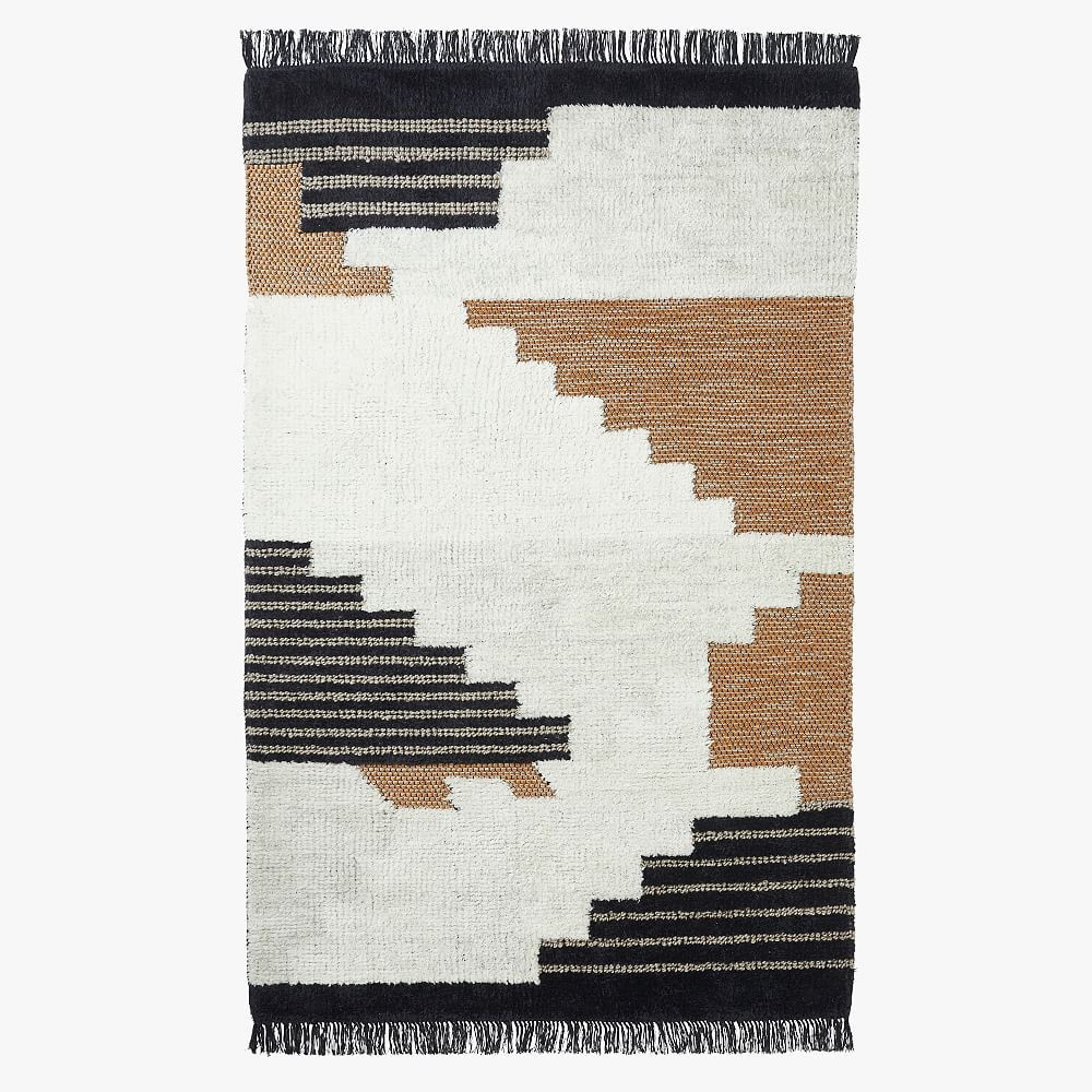 west elm x pbt Colca Plush Wool Rug and Basic Rug Pad Set, 3'x5', Natural | Pottery Barn Teen
