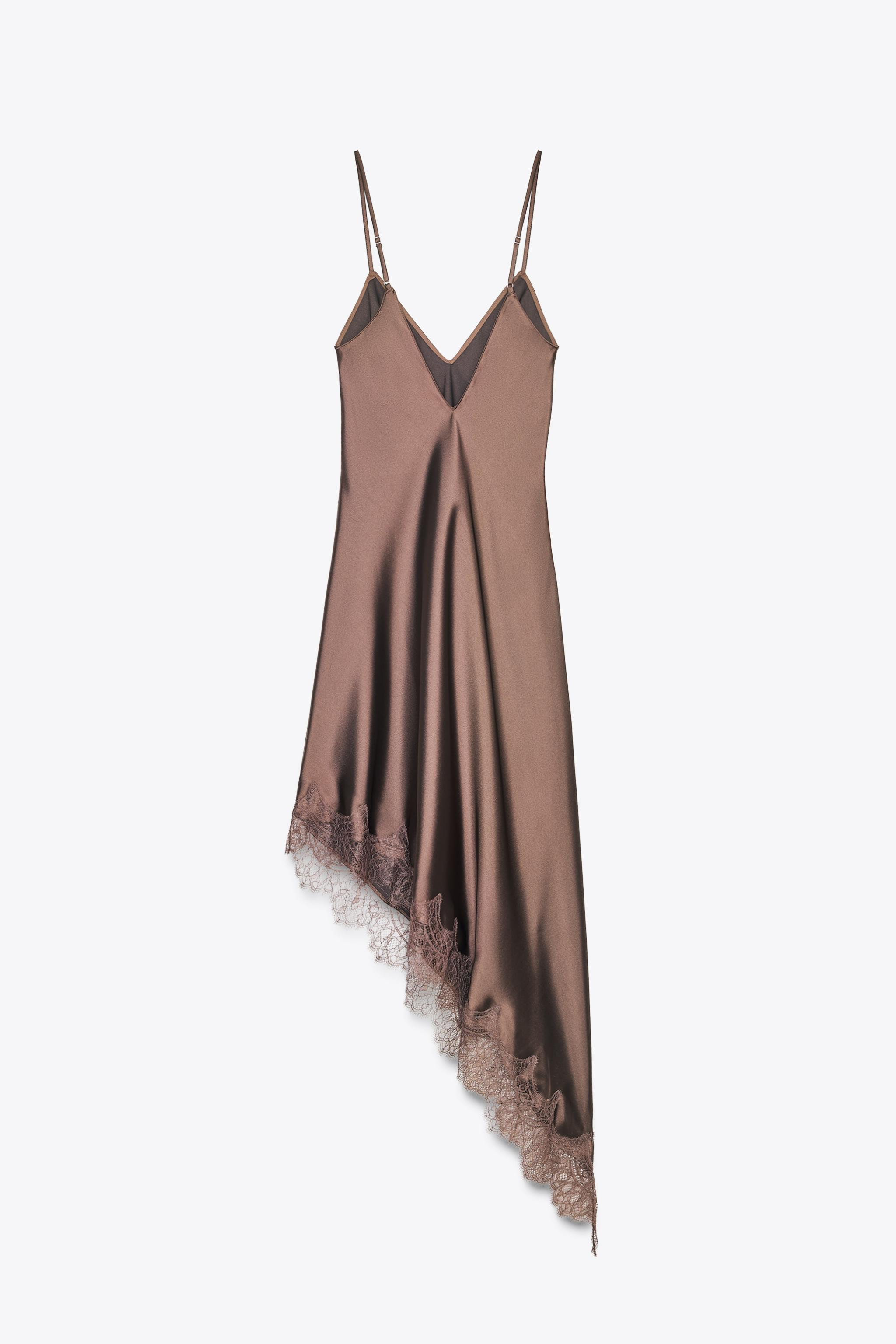 SATIN LACE DRESS | Zara UK