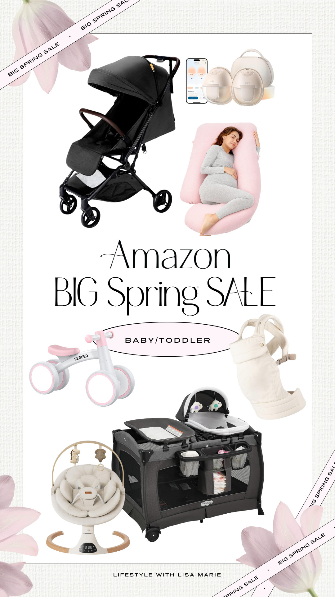 Amazon big spring sale. Baby and toddler deals. Baby strollers, pack and plays, bouncers, rockers and swings. Pregnancy pillows and sleep. Baby wearers and carriers. Breast pumps for breastfeeding. Postpartum care. 

 

#LTKmomlife #LTKSaleAlert #LTKBaby