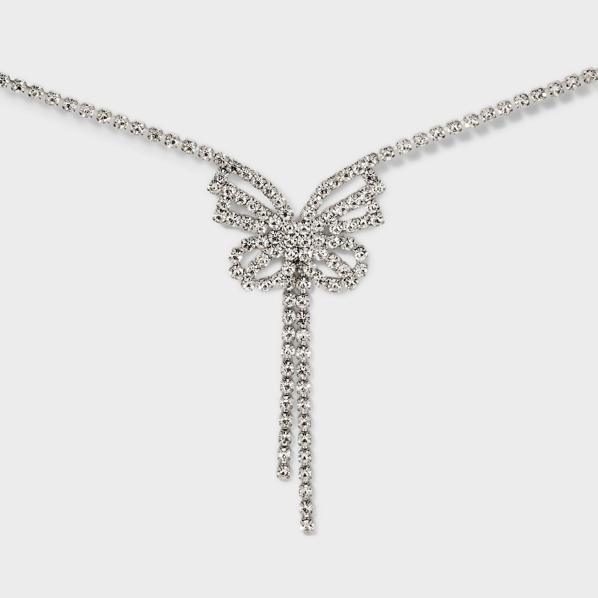 Crystal Butterfly Choker Necklace - Wild Fable™ Silver | Target