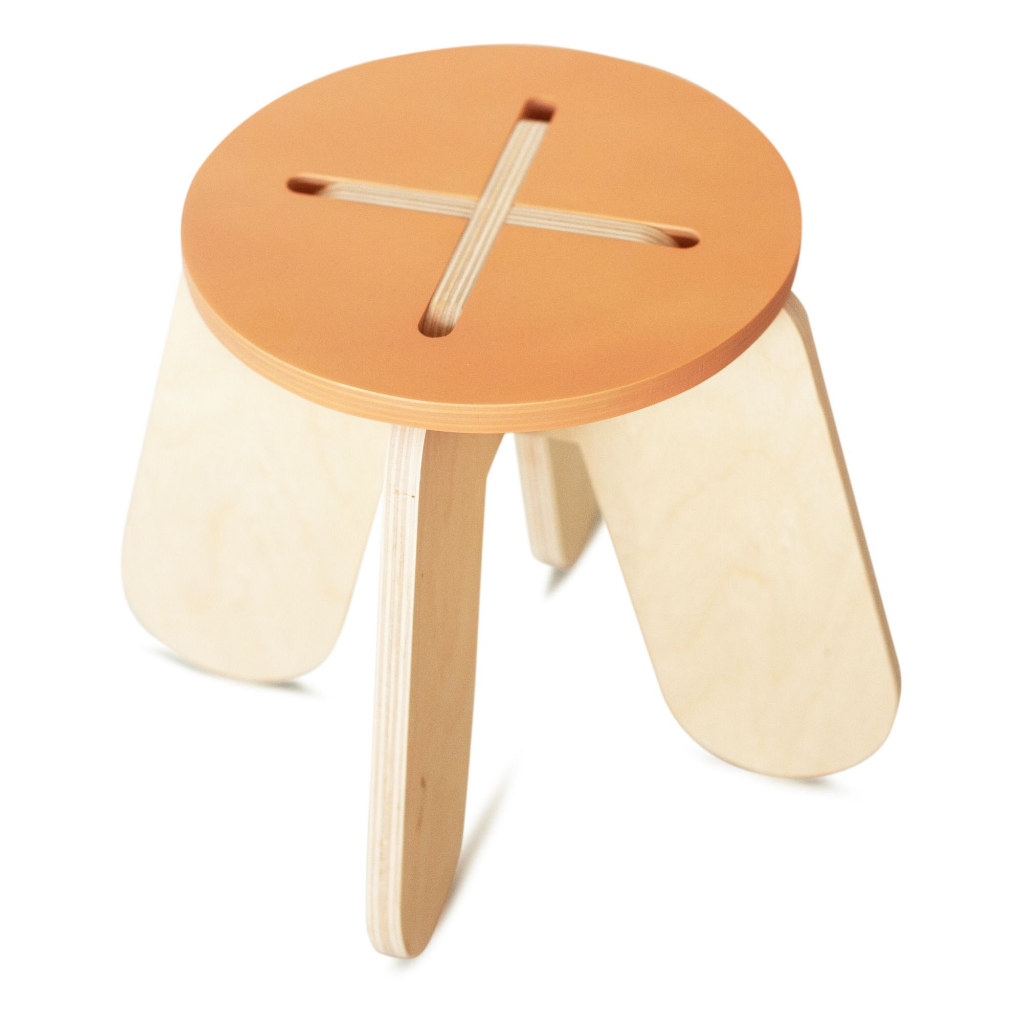 Babai Toys - Kids Wooden Foot Stool - Terracotta | Smallable | Smallable